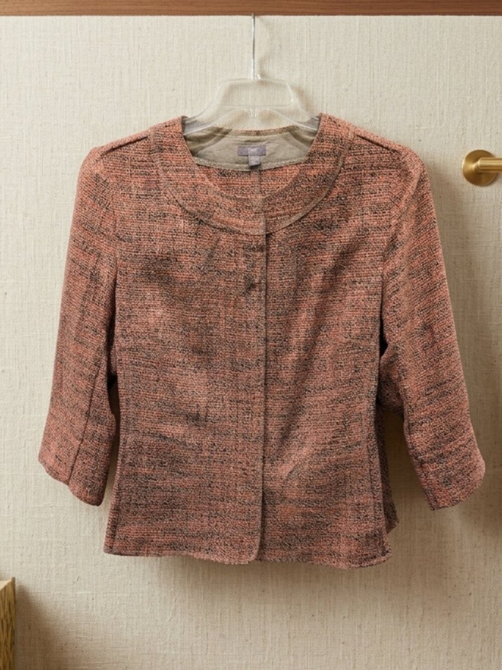 Tweed Snap Front Jacket